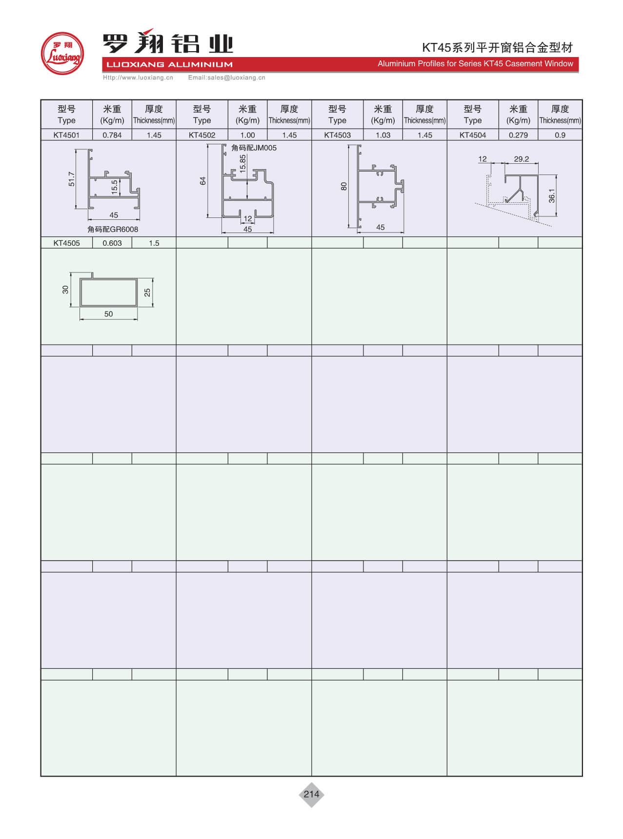 KT45系列平開(kāi)窗