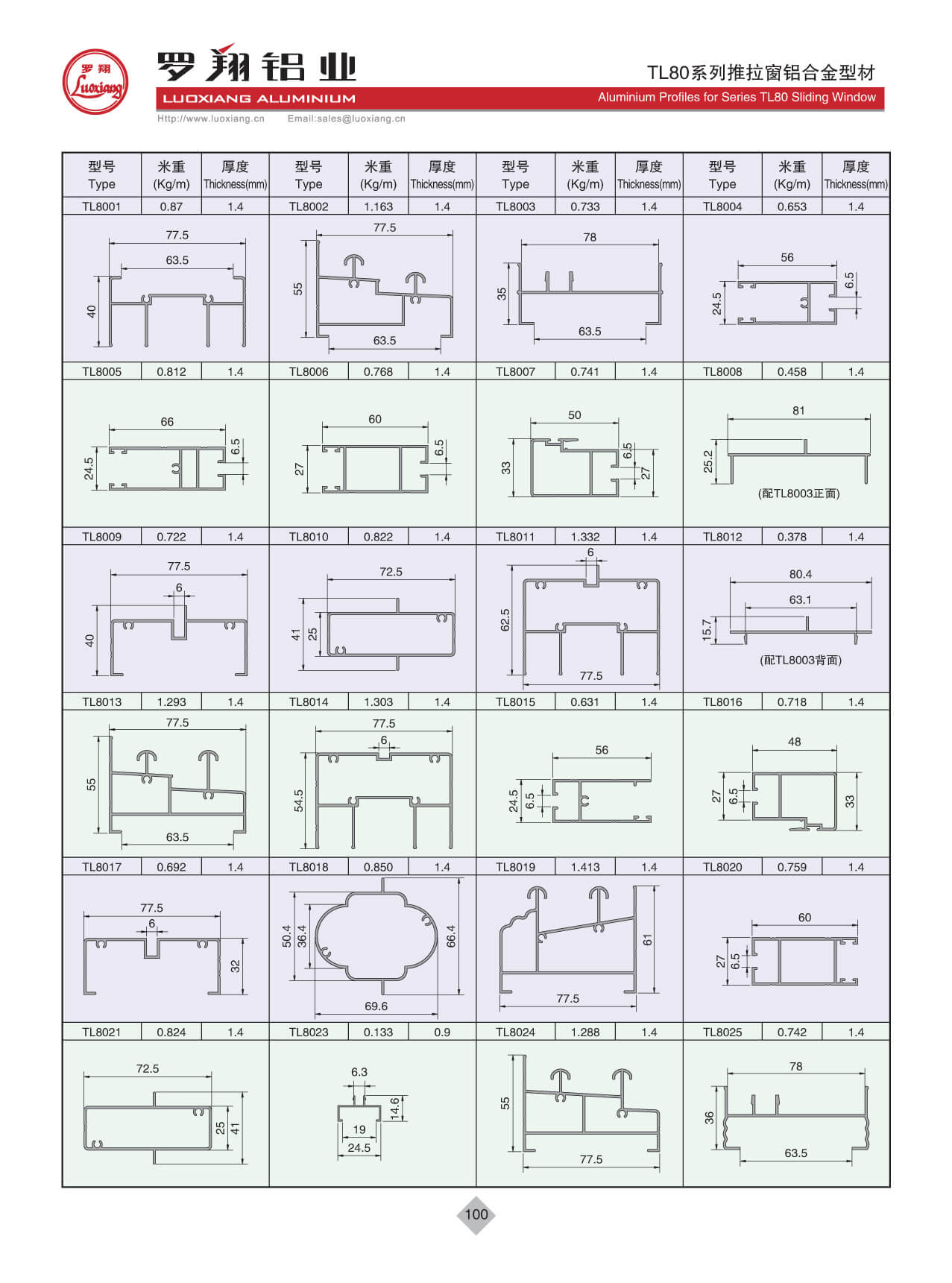 TL80系列推拉窗