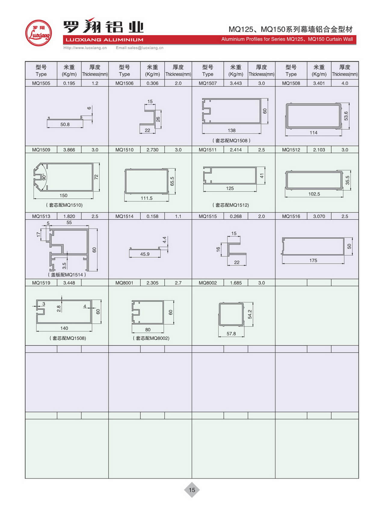 MQ125、MQ150系列幕墻