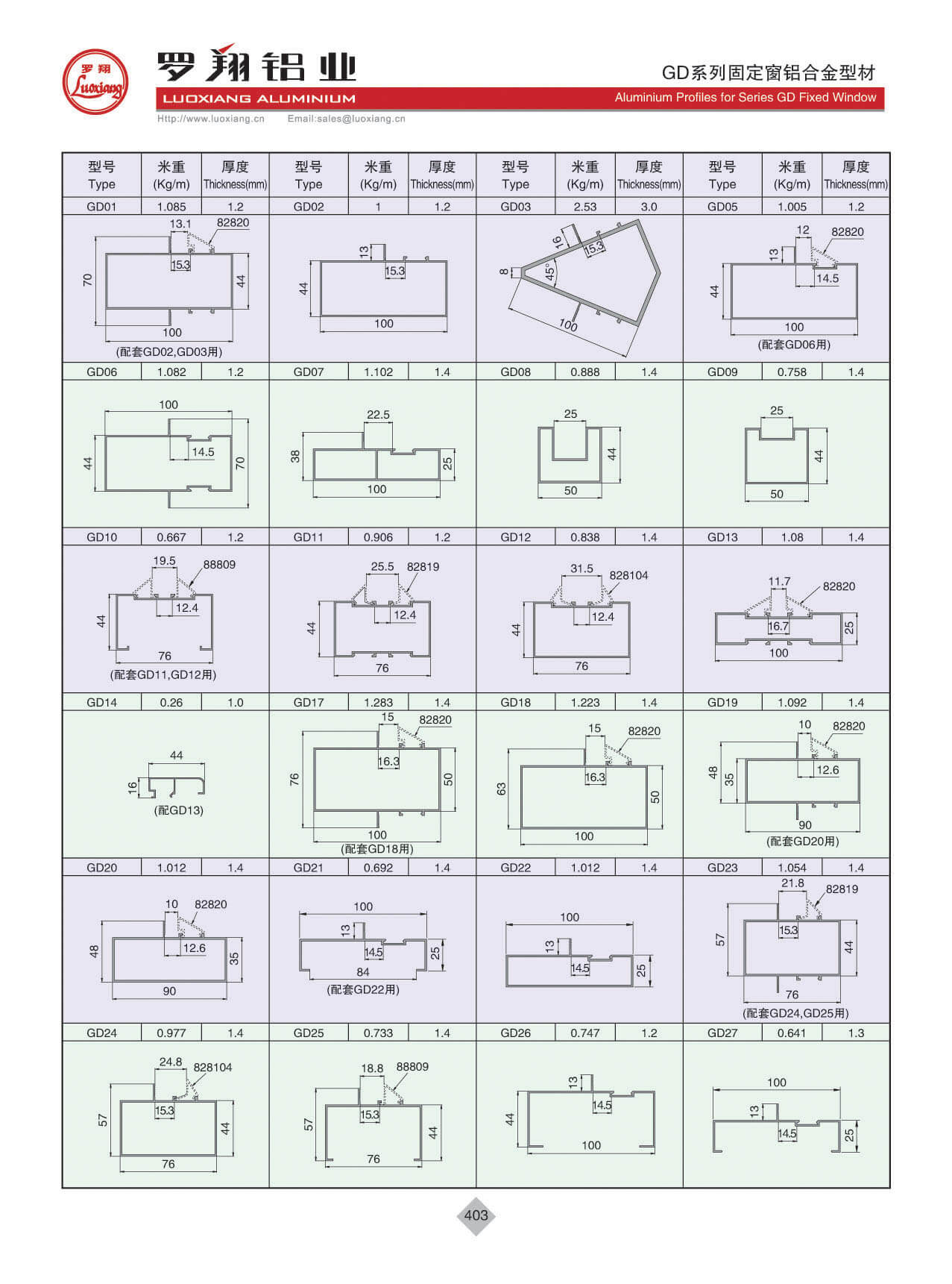 GD系列固定窗系列